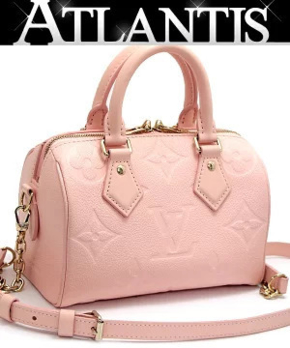 Louis Vuitton Speedy Bandouliere Bag Monogram Empreinte Pink Opal